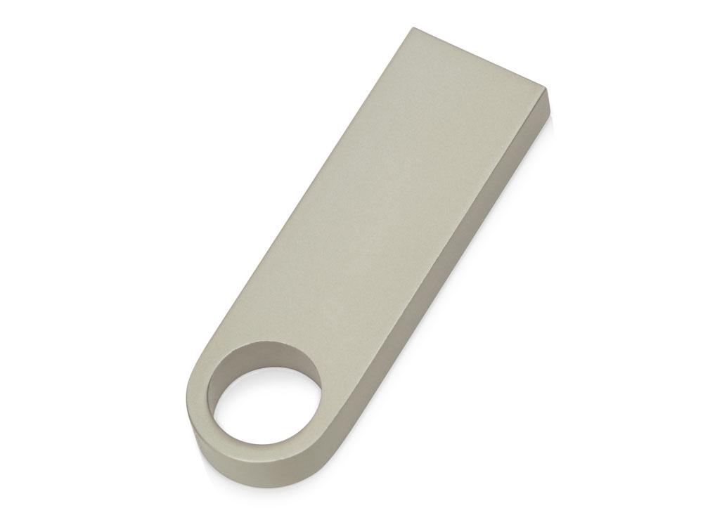 USB 2.0-флешка на 16 Гб с мини чипом и круглым отверстием, серебристый - фото 2 - id-p215152151