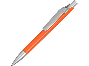Ручка металлическая шариковая Large, оранжевый/серебристый, фото 2