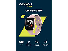 Смарт-часы со встроенным плеером Canyon SaltSW-78, розовый, фото 3