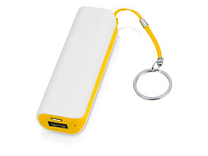 Портативное зарядное устройство (power bank) Basis, 2000 mAh, белый/желтый, фото 2