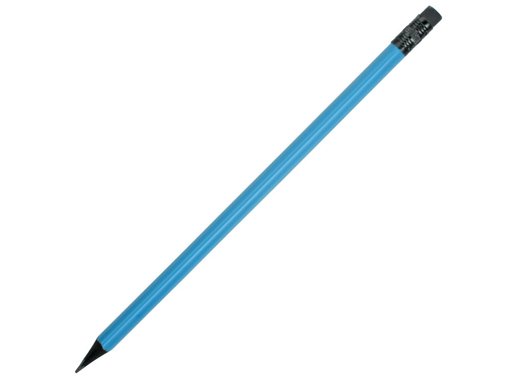Карандаш чернографитовый трехгранный Blackie 3D, голубой - фото 1 - id-p215146336