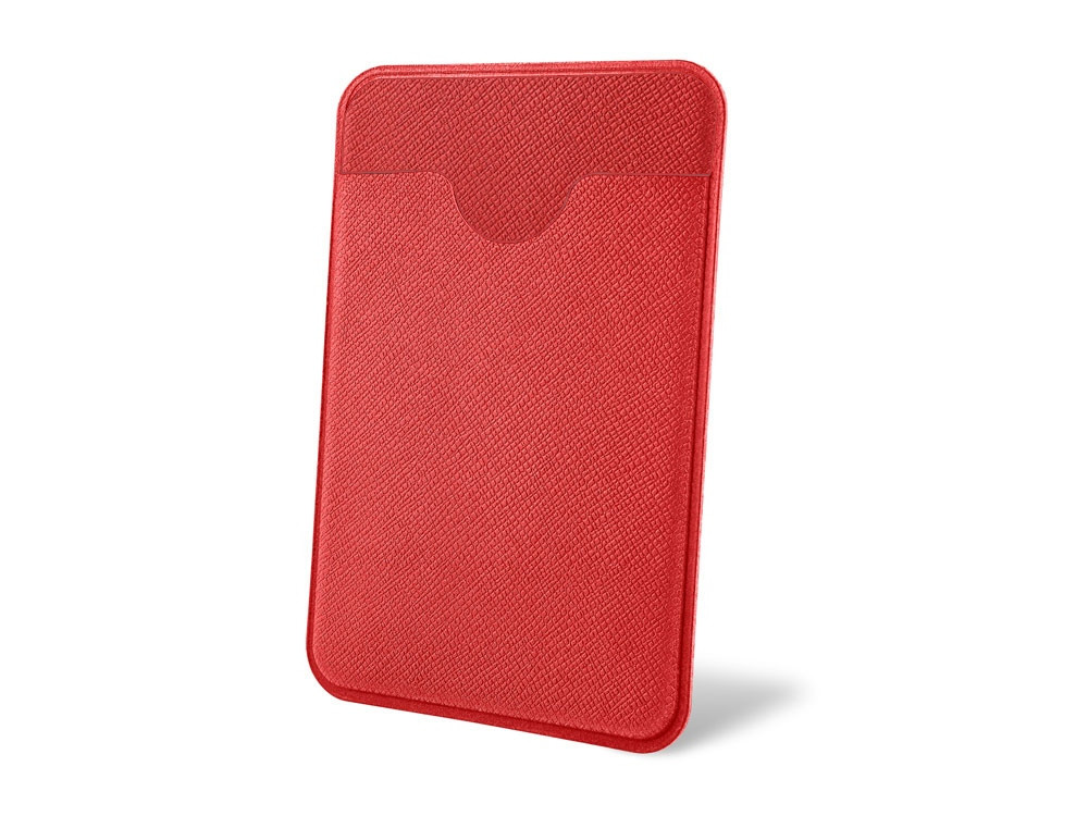 Чехол-картхолдер Favor на клеевой основе на телефон для пластиковых карт и и карт доступа, красный - фото 1 - id-p215152182