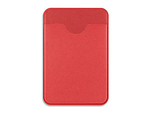 Чехол-картхолдер Favor на клеевой основе на телефон для пластиковых карт и и карт доступа, красный, фото 2