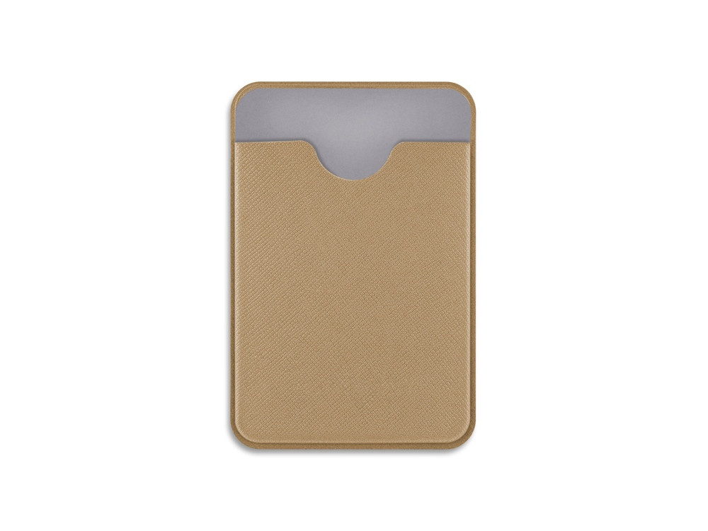 Чехол-картхолдер Favor на клеевой основе на телефон для пластиковых карт и и карт доступа, бежевый - фото 2 - id-p215152184
