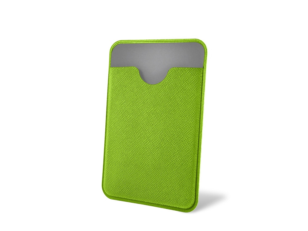 Чехол-картхолдер Favor на клеевой основе на телефон для пластиковых карт и и карт доступа, зеленый - фото 1 - id-p215152185
