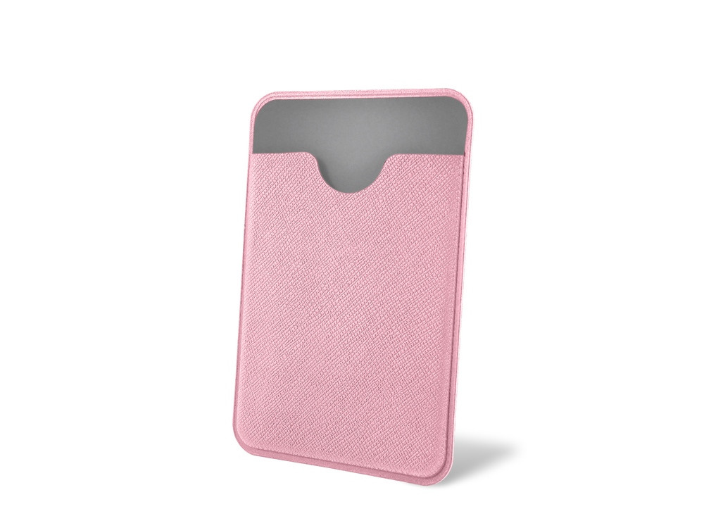 Чехол-картхолдер Favor на клеевой основе на телефон для пластиковых карт и и карт доступа, розовый - фото 1 - id-p215152188
