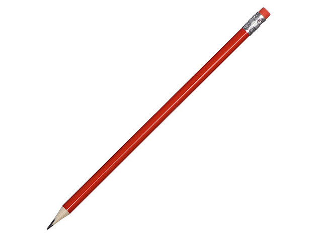 Трехгранный карандаш Графит 3D, красный, фото 2