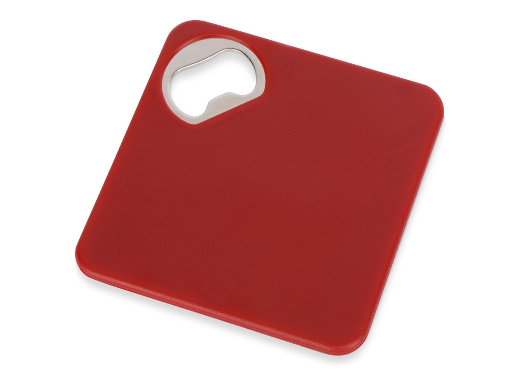 Подставка для кружки с открывалкой Liso, черный/красный - фото 1 - id-p215146352