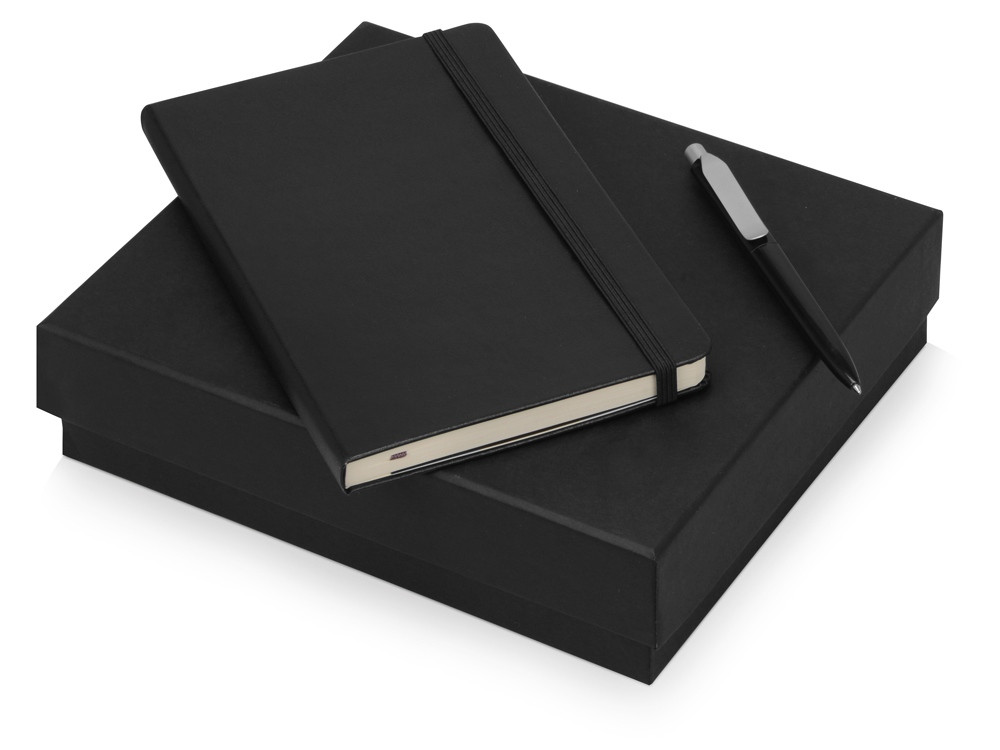 Подарочный набор Moleskine Picasso с блокнотом А5 и ручкой, черный - фото 1 - id-p215147344
