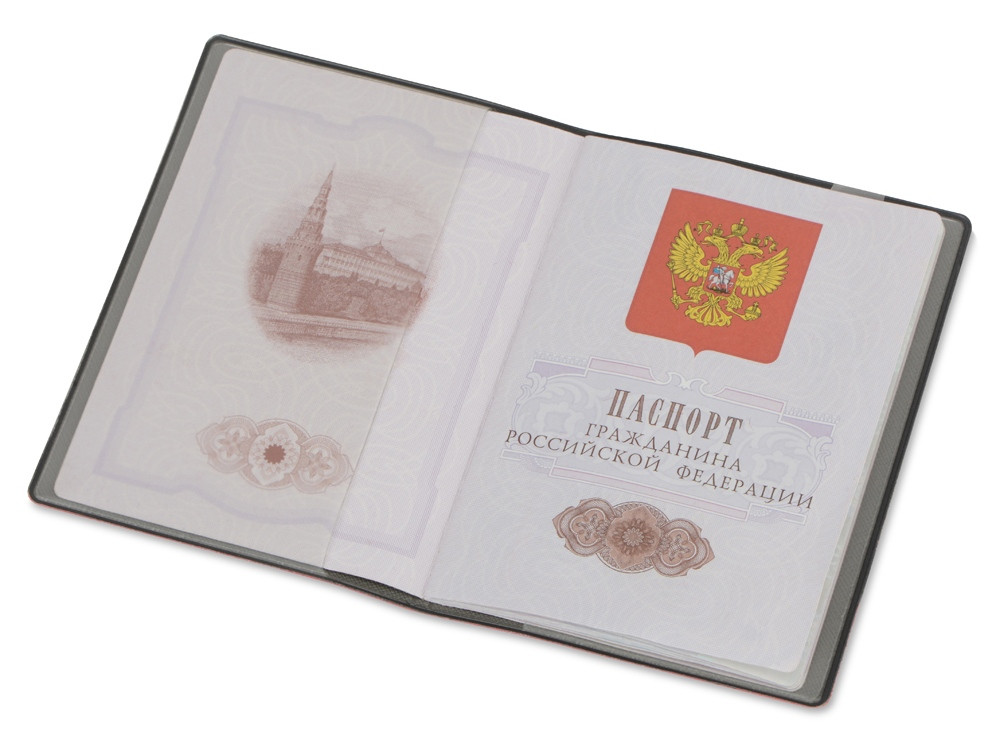 Классическая обложка для паспорта Favor, красная/серая - фото 2 - id-p215152231