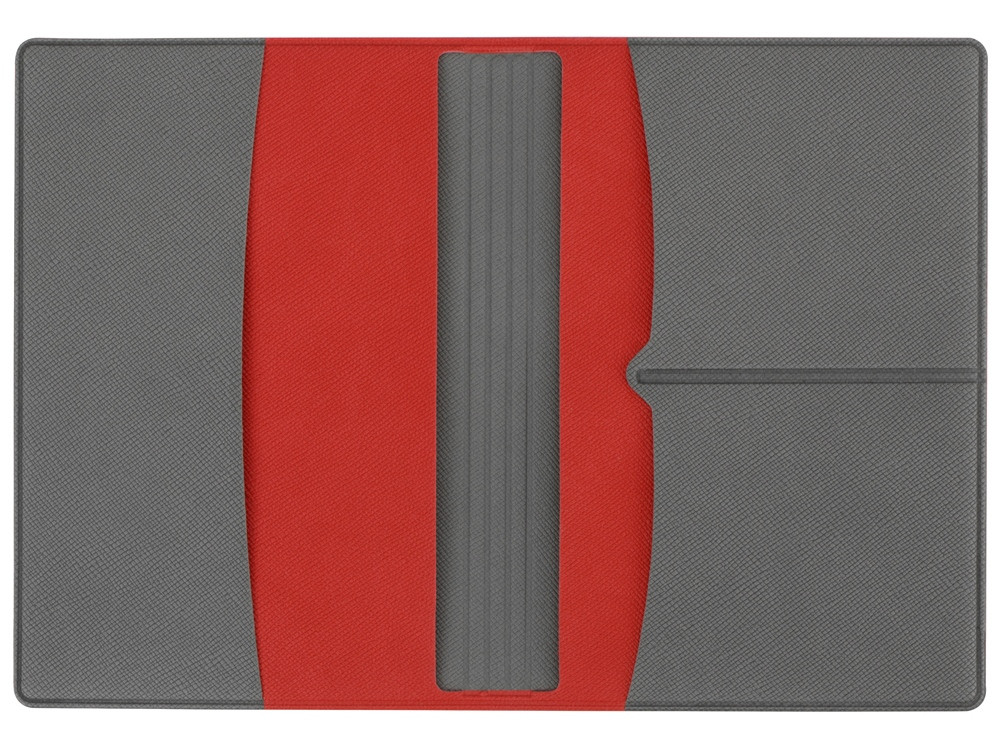Обложка для паспорта с RFID защитой отделений для пластиковых карт Favor, красная/серая - фото 5 - id-p215152235