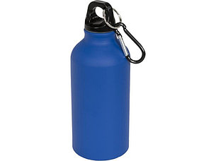 Матовая спортивная бутылка Oregon с карабином и объемом 400 мл, синий, фото 2