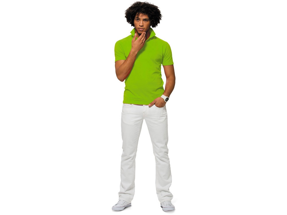 Рубашка поло First 2.0 мужская, зеленое яблоко - фото 5 - id-p215149302