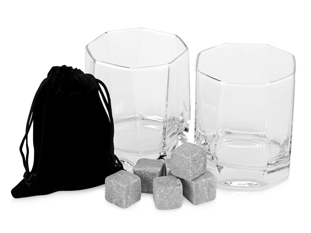 Набор для виски: 2 бокала, 6 камней, мешочек, коробка - фото 1 - id-p215150301