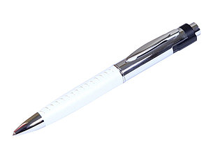 Флешка в виде ручки с мини чипом, 16 Гб, белый/серебристый, фото 2