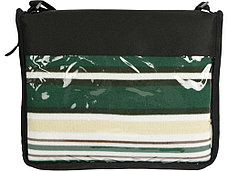 Плед в полоску в сумке Junket, зеленый, фото 2