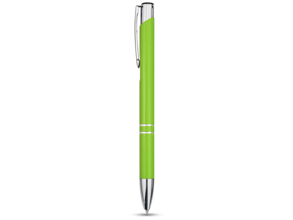 Алюминиевая шариковая кнопочная ручка Moneta, синие чернила, лайм - фото 2 - id-p215146466