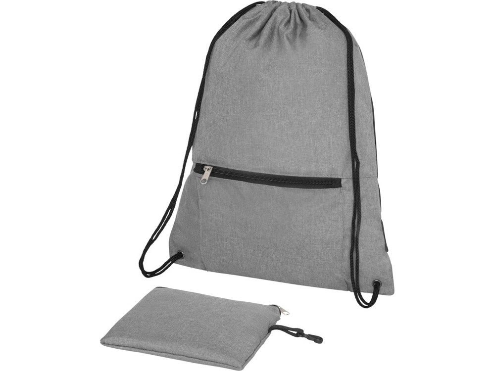 Складной рюкзак со шнурком Hoss, heather medium grey - фото 1 - id-p215149389