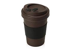 Стакан из кофе с силиконовой манжетой Latte, коричневый