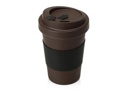 Стакан из кофе с силиконовой манжетой Latte, коричневый, фото 2