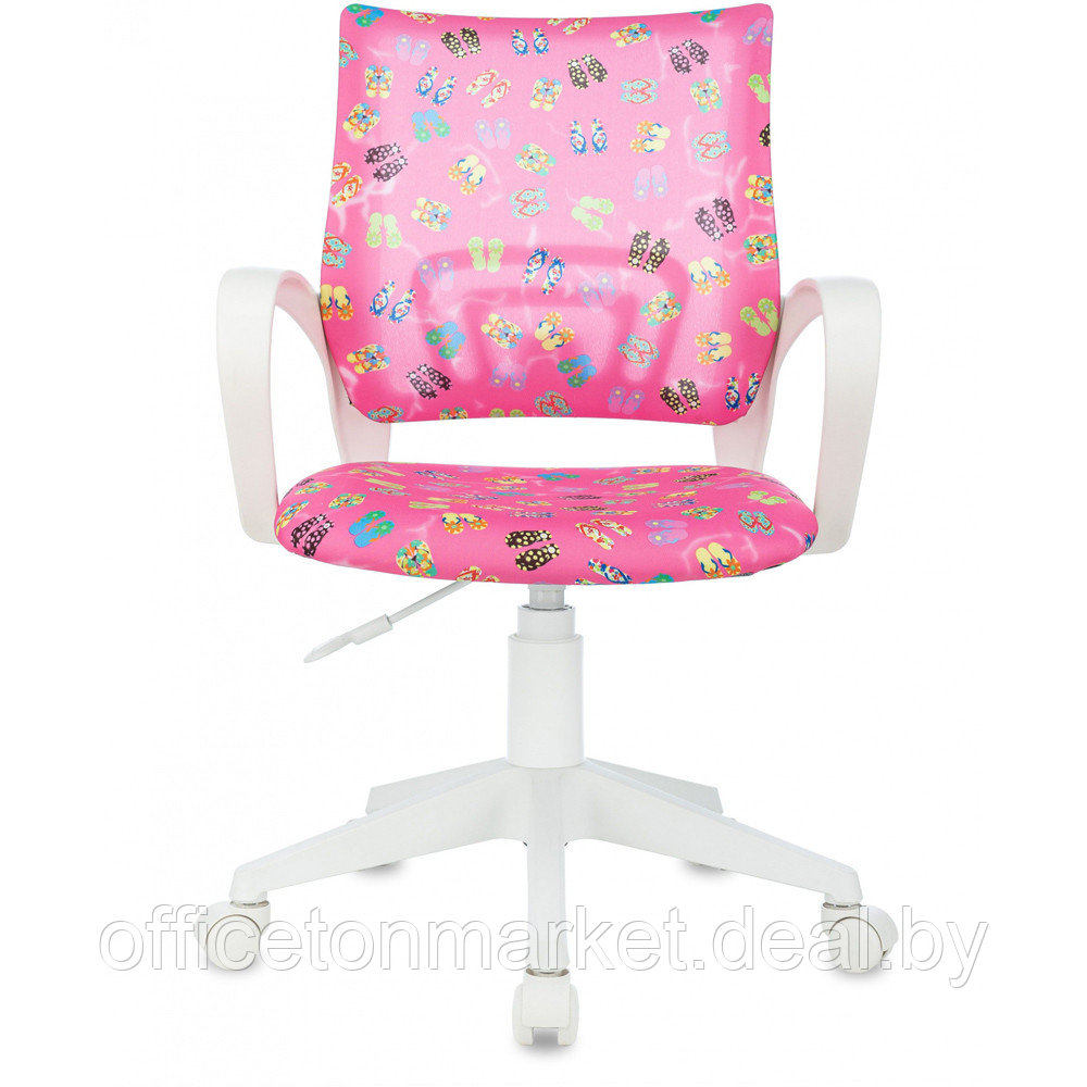 Кресло детское Бюрократ BUROKIDS 1W, ткань, пластик, розовые сланцы - фото 2 - id-p211489986