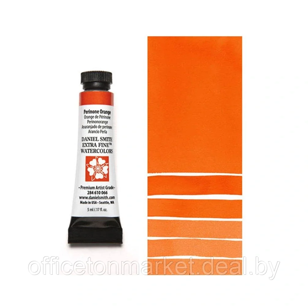 Краски акварельные "Daniel Smith", перинон оранжевый, 5 мл, туба - фото 1 - id-p178284208