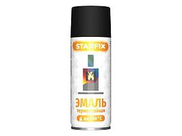 Краска-эмаль термостойкая силик чёрный STARFIX 520мл аэрозоль