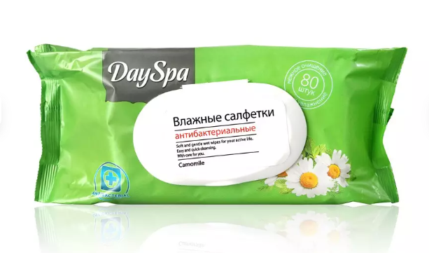 Day Spa влаж салфетки антиб. ромашка 80шт