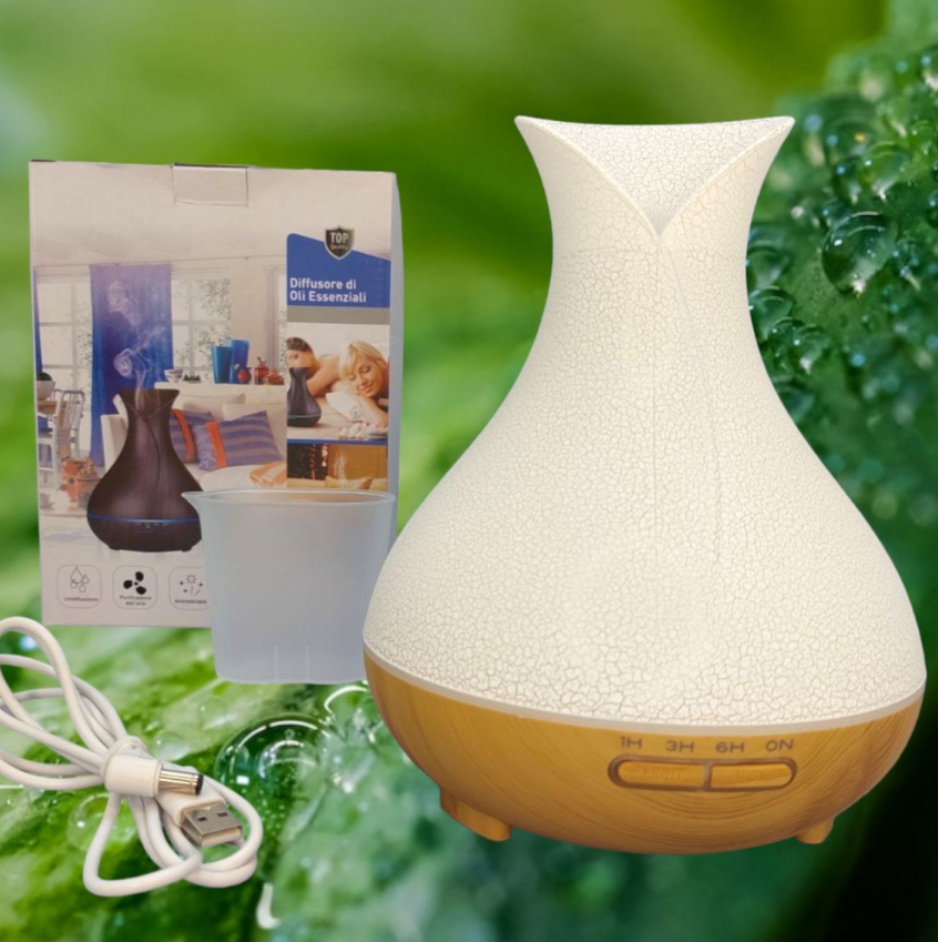 Увлажнитель воздуха (аромадиффузер) Aroma Diffuser с таймером на 1/3/6 часов и LED-подсветкой, 400 ml - фото 2 - id-p215181621