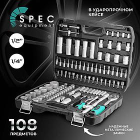 НАБОР ГОЛОВОК И БИТ 108ПР. SPEC (1/4", 1/2", 6 ГРАНЕЙ) CK115-108