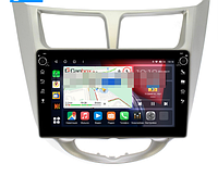 Штатная магнитола Canbox для Hyundai Solaris, Accent IV 2010-2017 (серебро) на Android 10 (4G