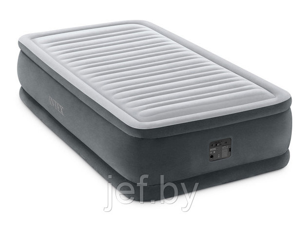 Надувная кровать Twin Comfort-Plush 99х191х46 см встр. электрич. Насос INTEX 64412NP, фото 2