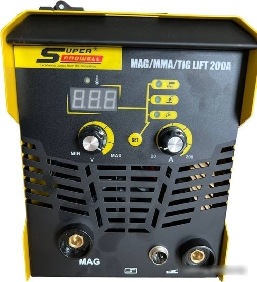 Сварочный инвертор Super Prowell MAG/MMA/TIG Lift 200А (5 кг, без газа, съемный рукав) - фото 3 - id-p215199423