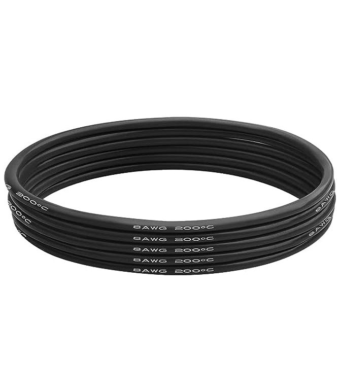 Силиконовый кабель 8 AWG черный