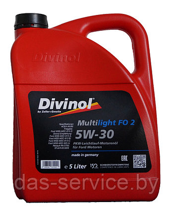 Моторное масло Divinol Multilight FO 2 5W-30 (синтетическое моторное масло 5w30) 5 л., фото 2