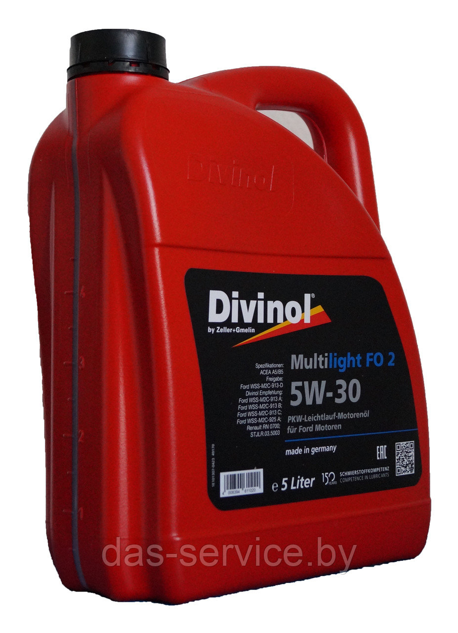 Моторное масло Divinol Multilight FO 2 5W-30 (синтетическое моторное масло 5w30) 5 л. - фото 2 - id-p25912362