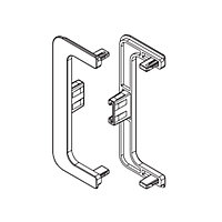Комплект открытых заглушек для С-образного профиля (2 шт.) белый