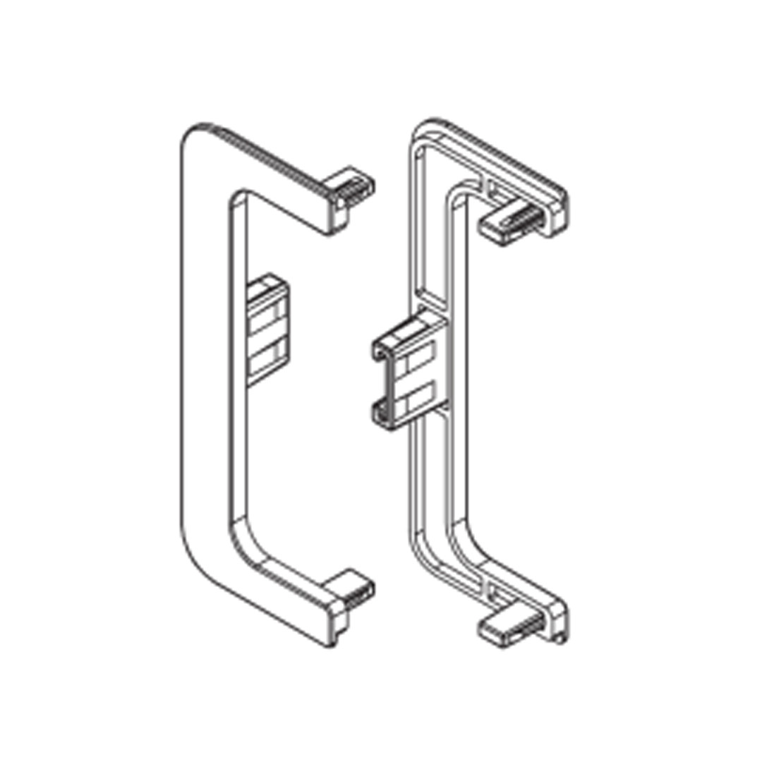 Комплект открытых заглушек для С-образного профиля (2 шт.) белый - фото 1 - id-p214501892