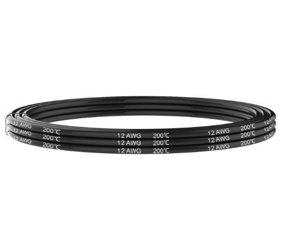 Силиконовый кабель 12 AWG черный - фото 1 - id-p215205885