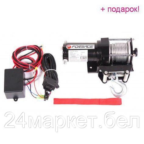 FORSAGE Лебедка автомобильная 1.2Т, 12V  (стальной трос) Forsage F-TRH92500, фото 2