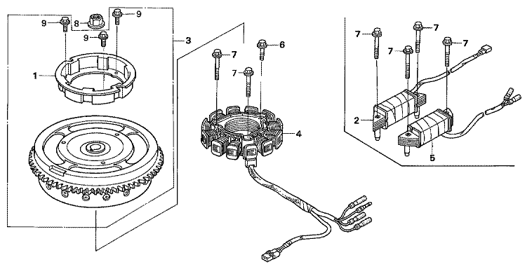 Honda BF8-10 31630-ZW9-902 КАТУШКА заряда - фото 1 - id-p215222274