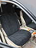 Накидка на автомобильное сидение из натуральной овечьей шерсти, размер 145*55*1,5 см, цвет черный+подарок, фото 4