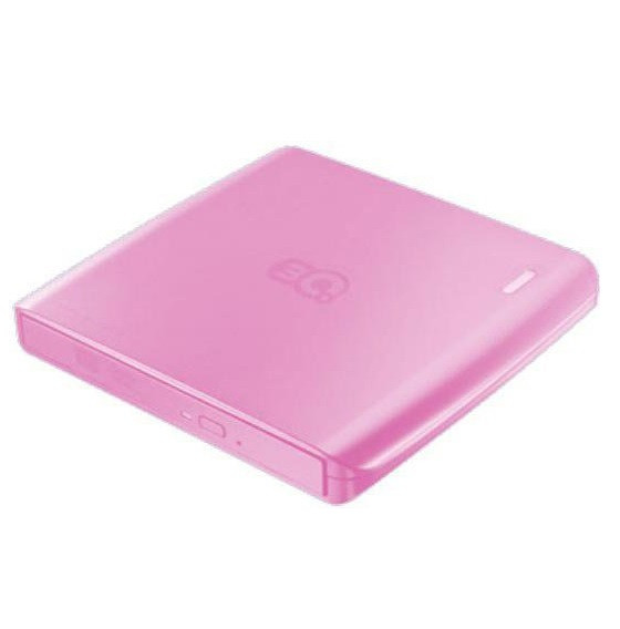 Внешний оптический накопитель CD привод 3Q Slim DVD RW Drive T115-EP (USB 2.0, розовый) - фото 1 - id-p215230362