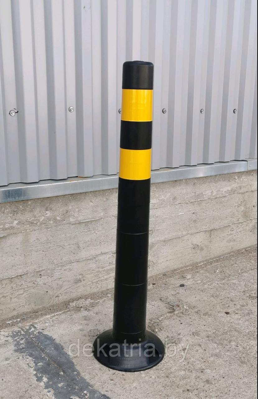 Столбик сигнальный упругий ССУ 750 черный (2 или 3 светоотражающие полосы, желтые) - фото 3 - id-p144984006