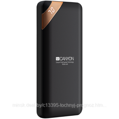 Портативный аккумулятор Power bank CANYON, 10000mAh с цифровым дисплеем - фото 1 - id-p215230326