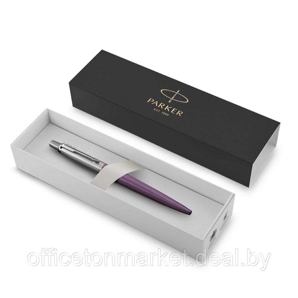 Ручка шариковая автоматическая Parker "Jotter Core K63 Victoria Violet CT", 1.0 мм, фиолетовый, серебристый, - фото 2 - id-p215230475