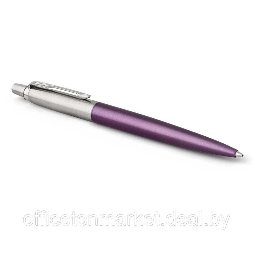 Ручка шариковая автоматическая Parker "Jotter Core K63 Victoria Violet CT", 1.0 мм, фиолетовый, серебристый, - фото 3 - id-p215230475