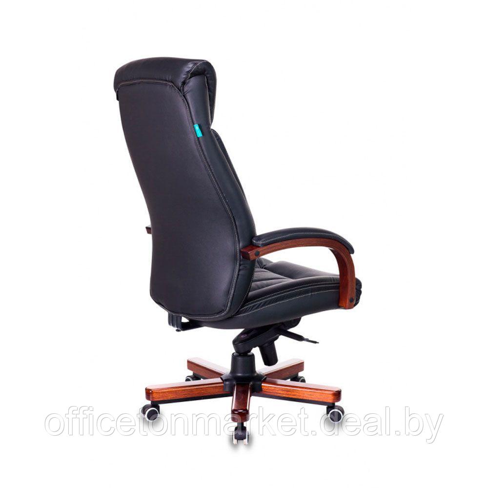 Кресло для руководителя Бюрократ "T-9922WALNUT/Black", кожа, дерево, черный - фото 4 - id-p210903350