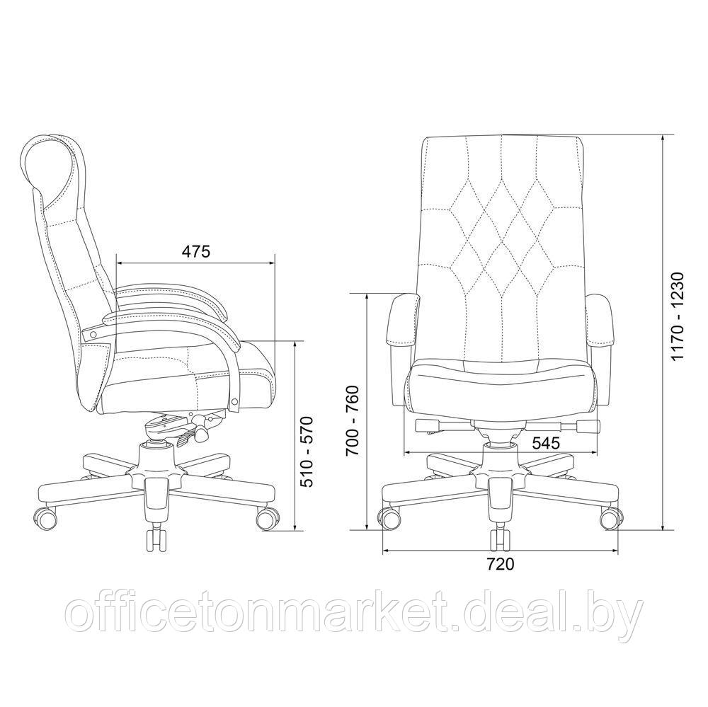 Кресло для руководителя Бюрократ T-9928WALNUT, кожа, металл/дерево, черный - фото 10 - id-p214255825
