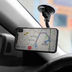 Автомобильный держатель для телефона CA55 Astute series windshield car holder черно-серый - фото 5 - id-p215238827